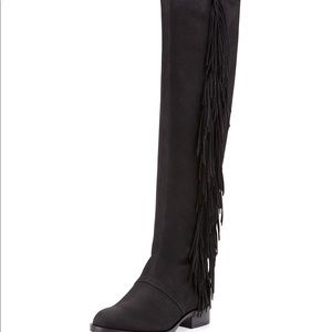 Sam Edelman black fringe boots- worn once